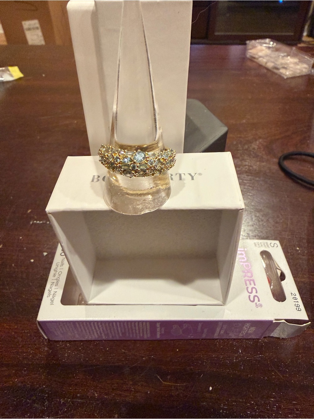 March 26: Aquamarine and Gold Cluster